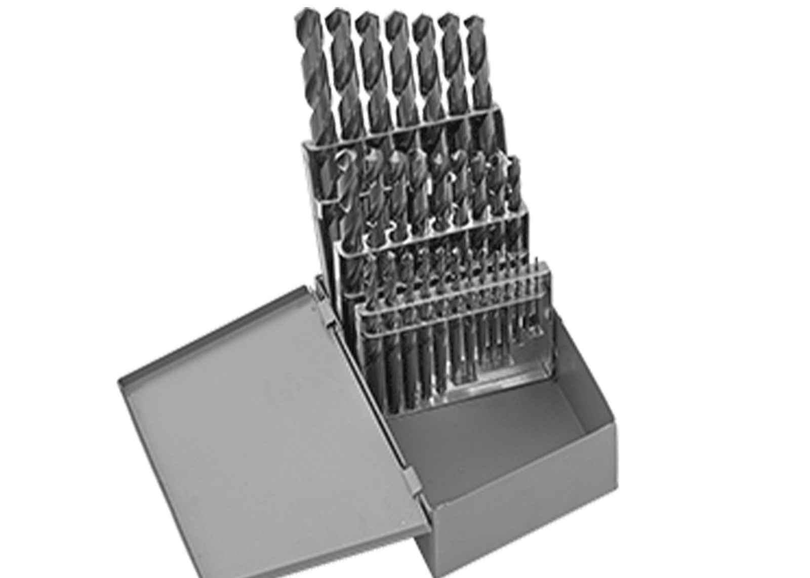 Chicago-Latrobe Black-Oxide High-Speed Steel Drill Set, 15 Pieces, 1/16" to 1/2"