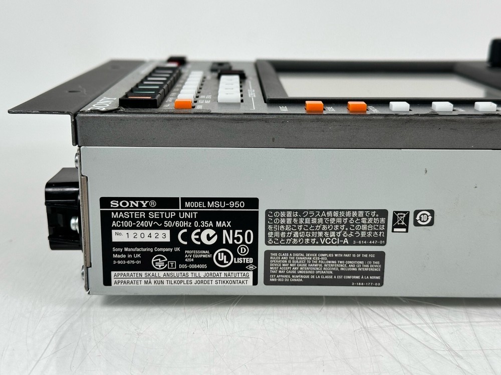 Sony MSU-950 Portable Master Setup Unit