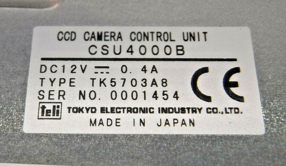 Tokyo Electronics CSU4000B, Type TK5703A8 Industrial CCD Camera Control Unit