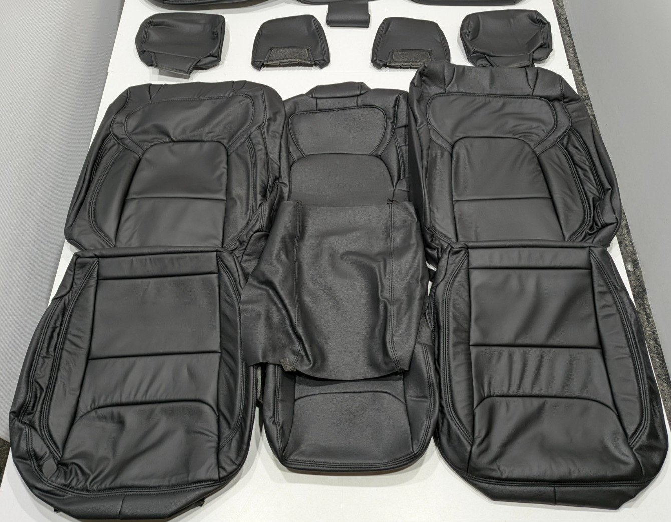 For Ram 1500 Quad Cab Big Horn 2022-2026 Black Leather Seat Covers NT199