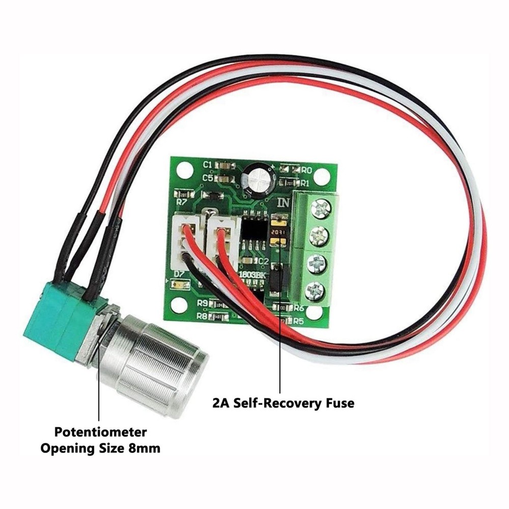 6V 12V 2A 30W DC Motor Speed Controller PWM Adjustable Variable Driver Switch