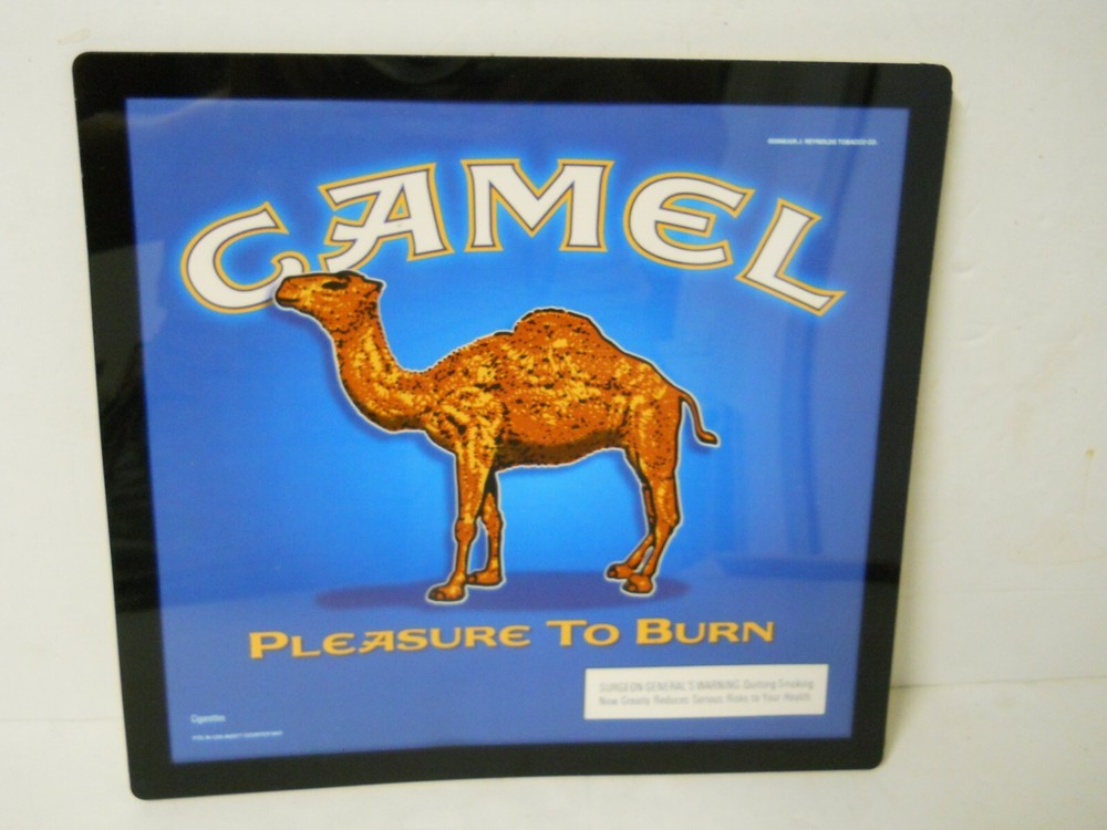 Camel Cigarettes Advertising Sign Counter Pad Display Plastic Acrylic Sticky