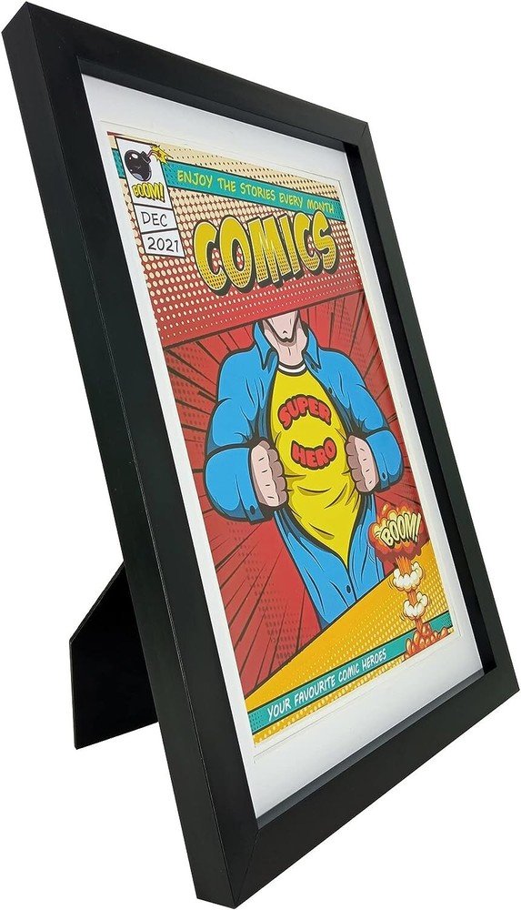 Premium Comic Book Frame Set - Real Glass - UV Protection - Versatile - 4 Pack
