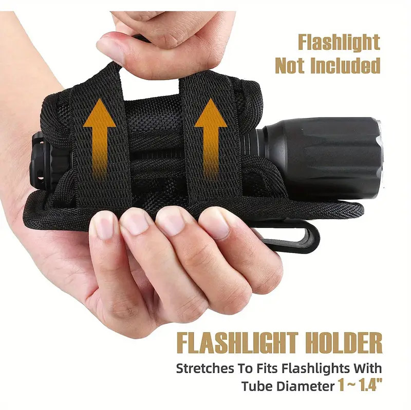 Quick-Access Tactical Flashlight Pouch - Rotatable Oxford Belt Holster
