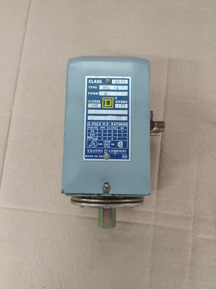 Square D 9013-ASG11 Form X Pressure Switch NOS