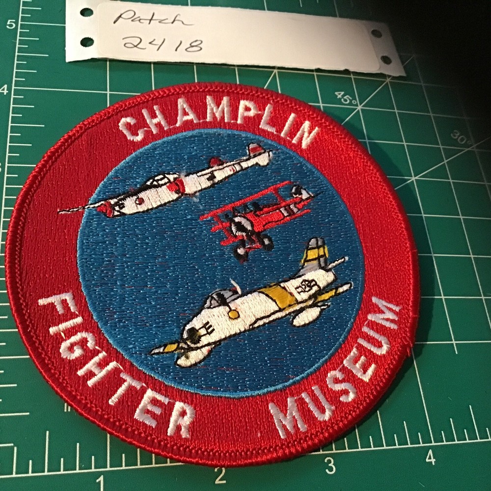 CHAMPLIN MILTARY FIGHTER PLANE MUSEUM COLORED JACKET PATCH ~NICE~