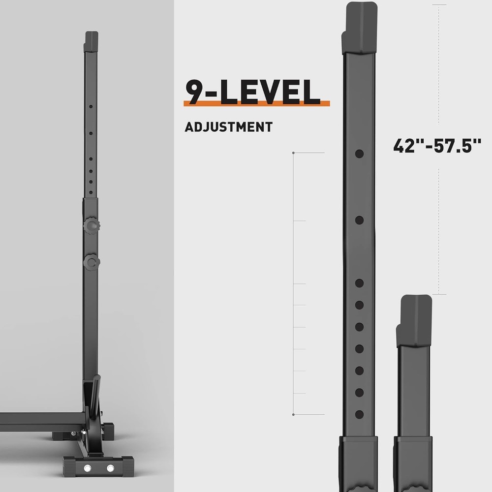 Squat Rack Stand Adjustable Bench Press Rack Barbell Rack Stand Multi-Function