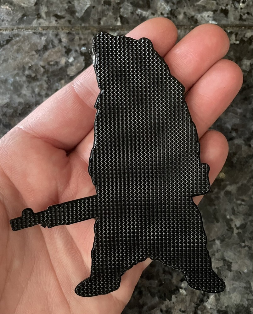 M240bear Machine Gun Grizzly PVC Patch by Diamondback Designs