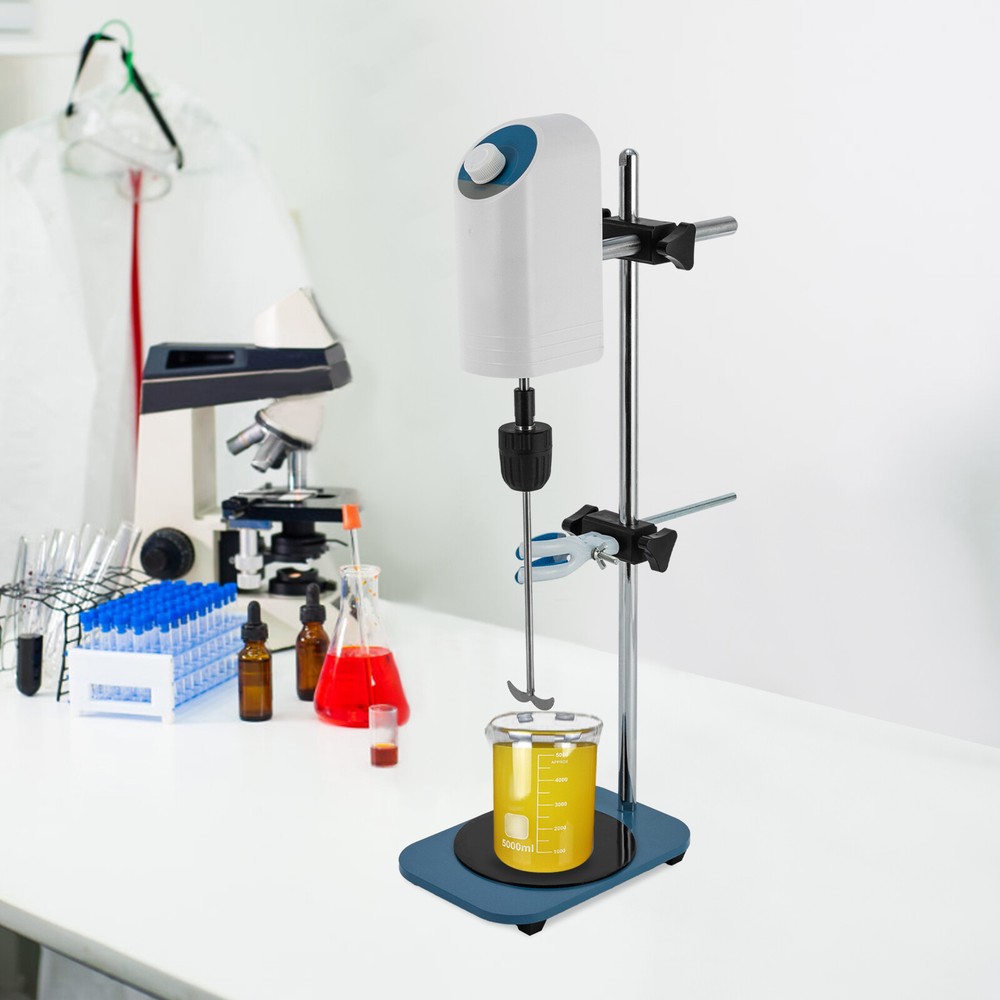 Electric Lab Mixer with Adjustable Speed, 2000 RPM Overhead Stirrer