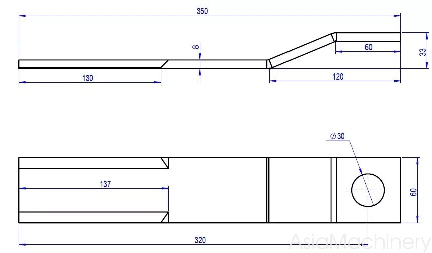 2pcs Skid Steer Brush Cutter Blades ,8mm Thickness Steel ,Free Shipping