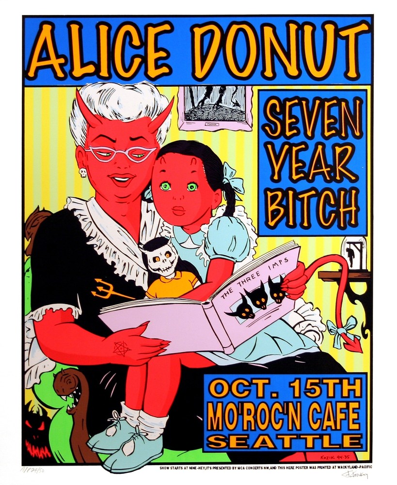 Alice Donut Concert Poster 1994 Kozik Seattle