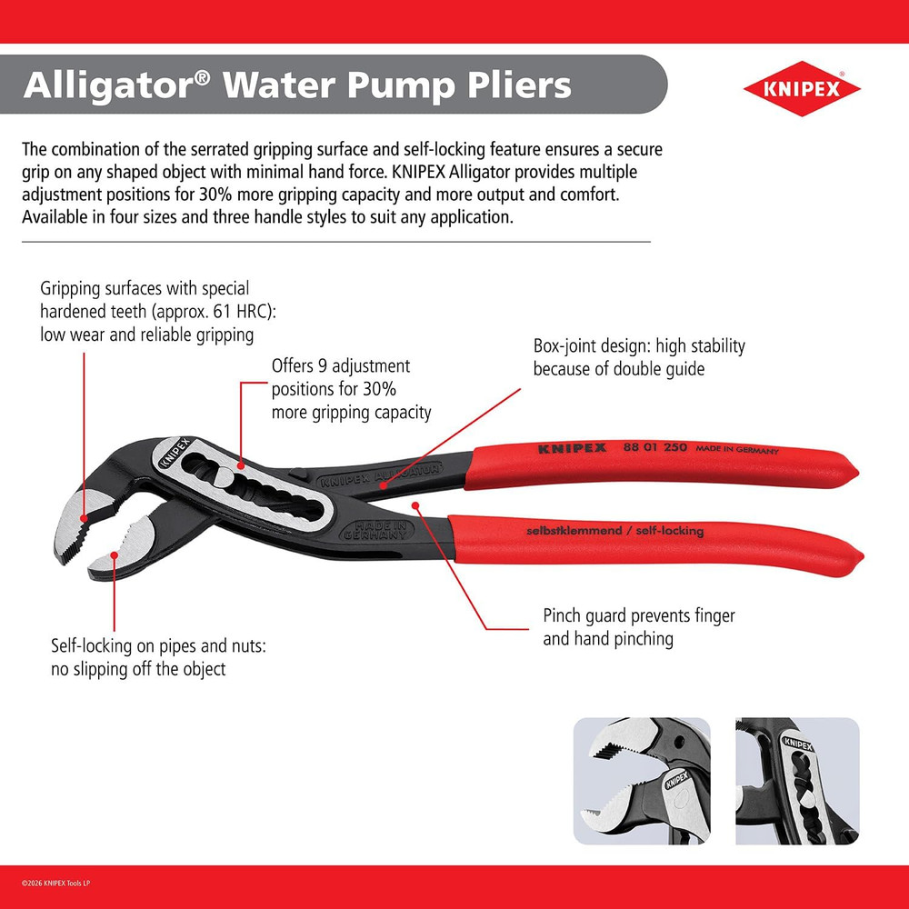 Alligator Water Pump Pliers
