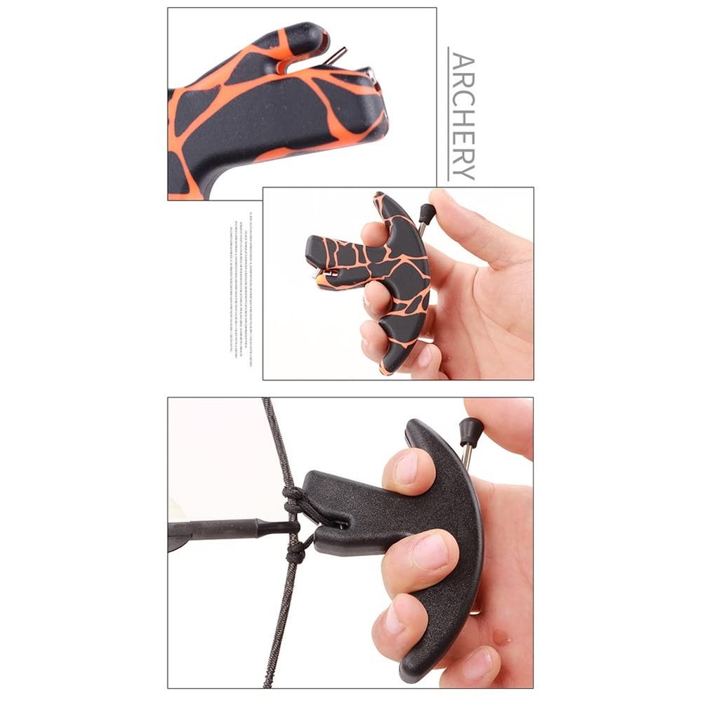 Thumb Bow Release, 3 Finger Thumb Trigger Caliper Grip Compound Bow Release A...