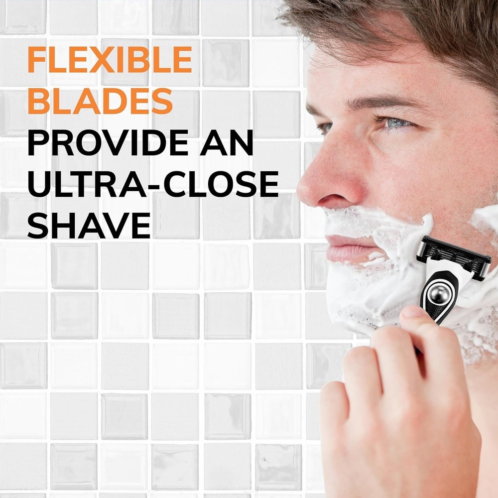 12 Refill Bic Flex 5 Refillable Razor Cartridges for Men Smooth and Comfortable