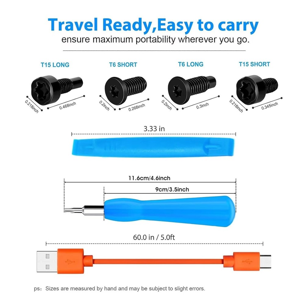 Complete Ring Video Doorbell Accessory Kit: Screwdriver, Screws & Charging Cable