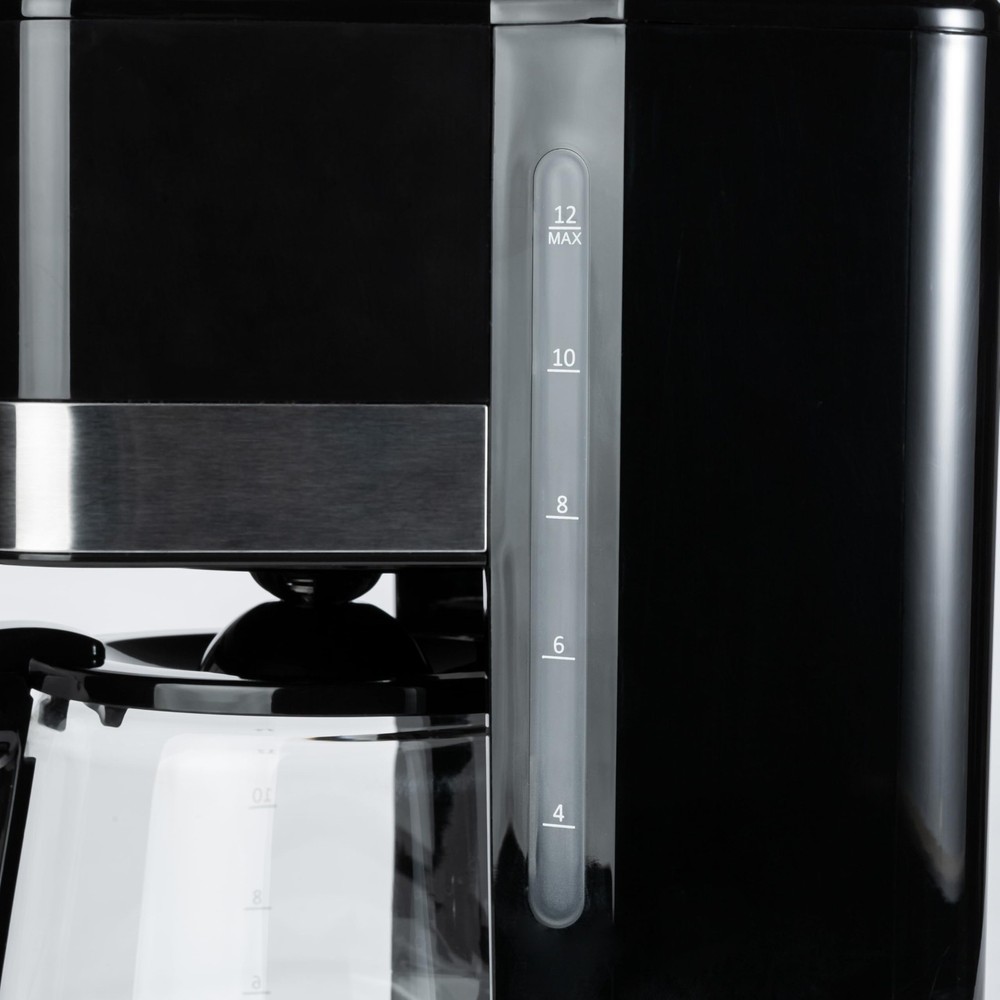 Amazon Basics Programmable 12 Cup Drip Coffee Maker 12-Cup, Black & Silver