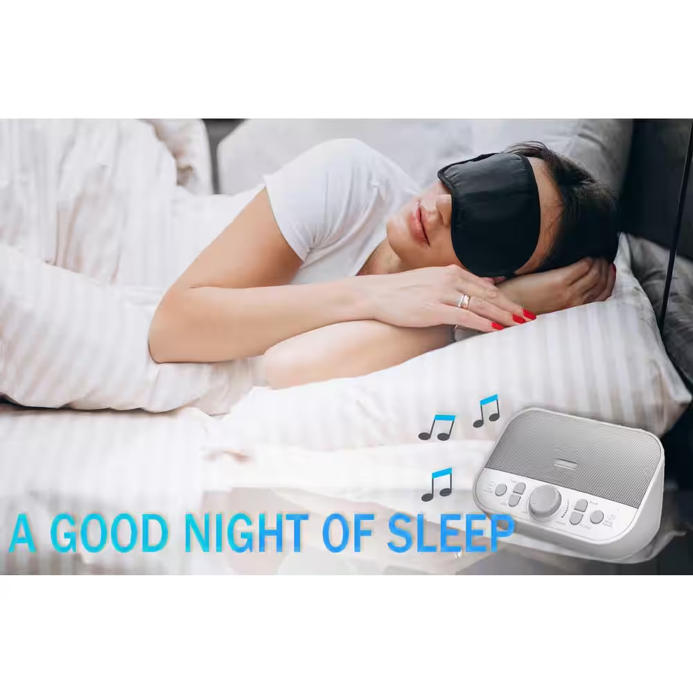 White Noise Sound Machine with 28 Sounds, Timer Options and Automatic Shutdowns