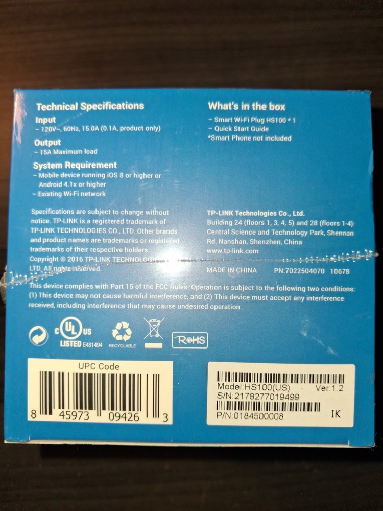 2 TP-Link HS100 Smart Plugs