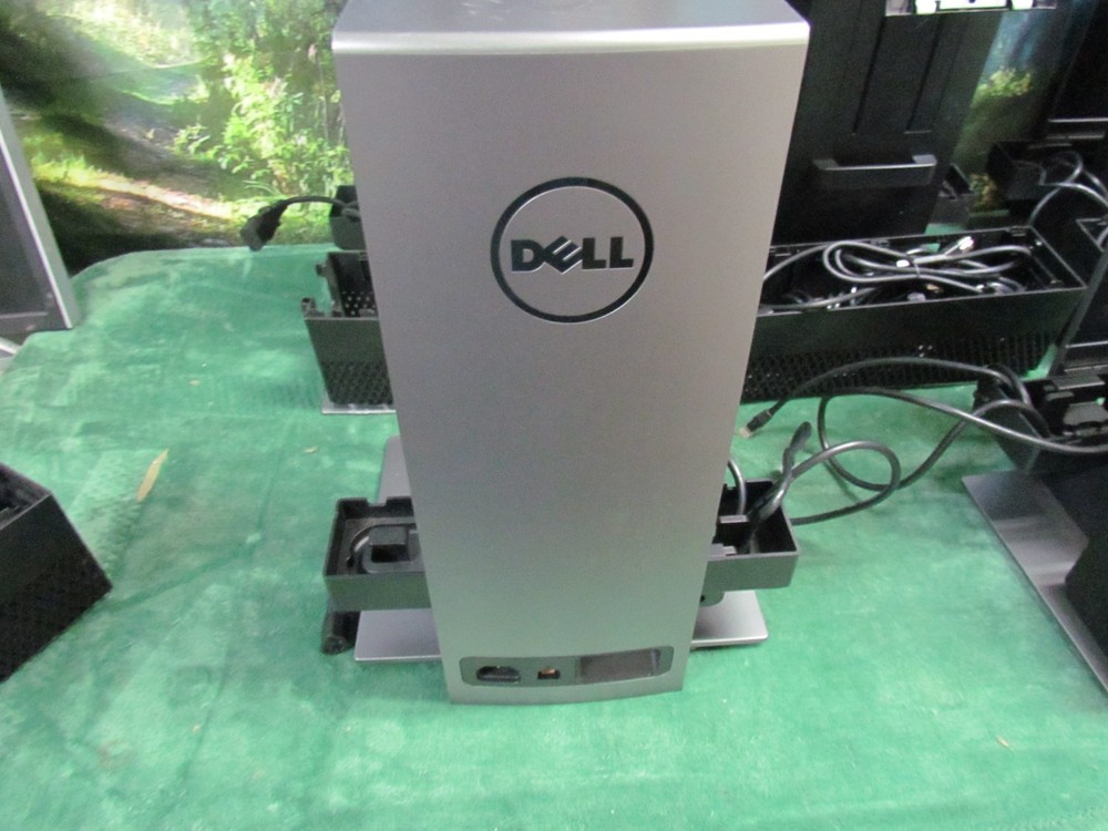 FIVE DELL OPTIPLEX SMALL FORM FACTOR (SFF) STAND OSS21 w CABLES AND CABLE COVER