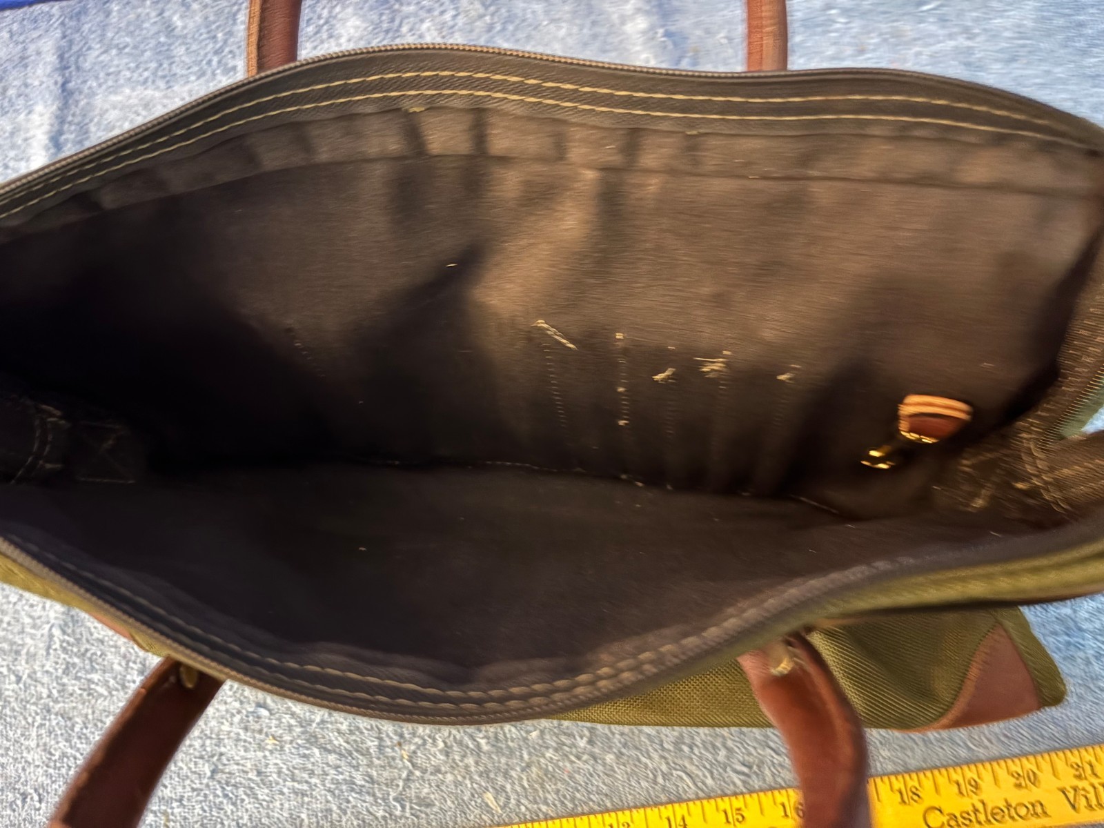 NWTF National Wild Turkey Federation Green Canvas Leather Bag Boyt ?