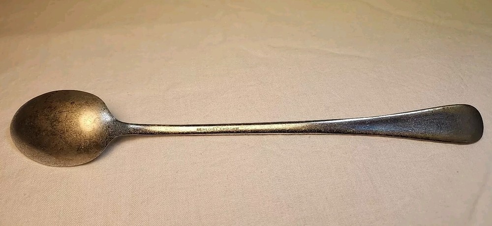 Benidict Chrome VTG Long Handled Tea Spoon