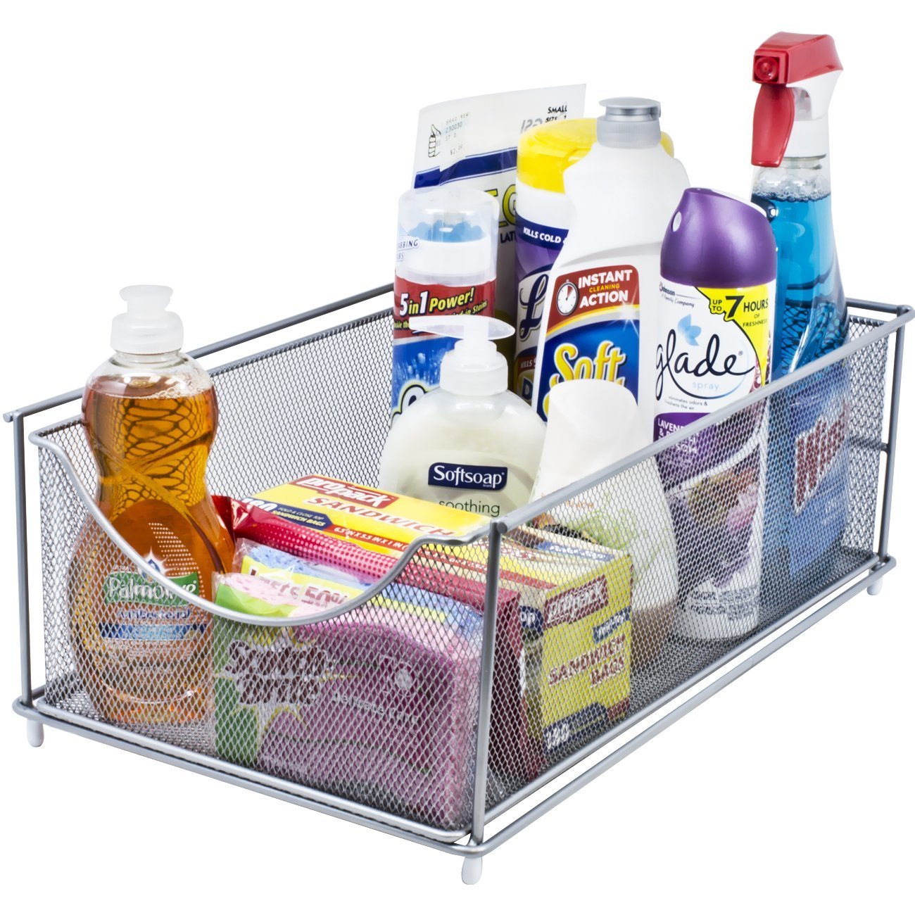Sorbus Cabinet Organizer Set —Mesh Storage Organizer with Pull Out Drawers—Ideal