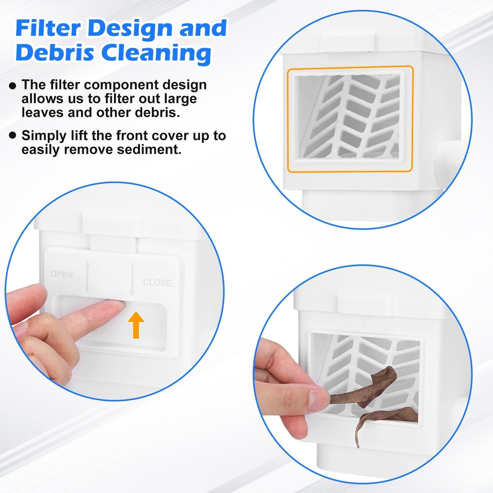 Downspout Diverter for 2x3 or 3x4 Residential Downspouts, 5FT Hose