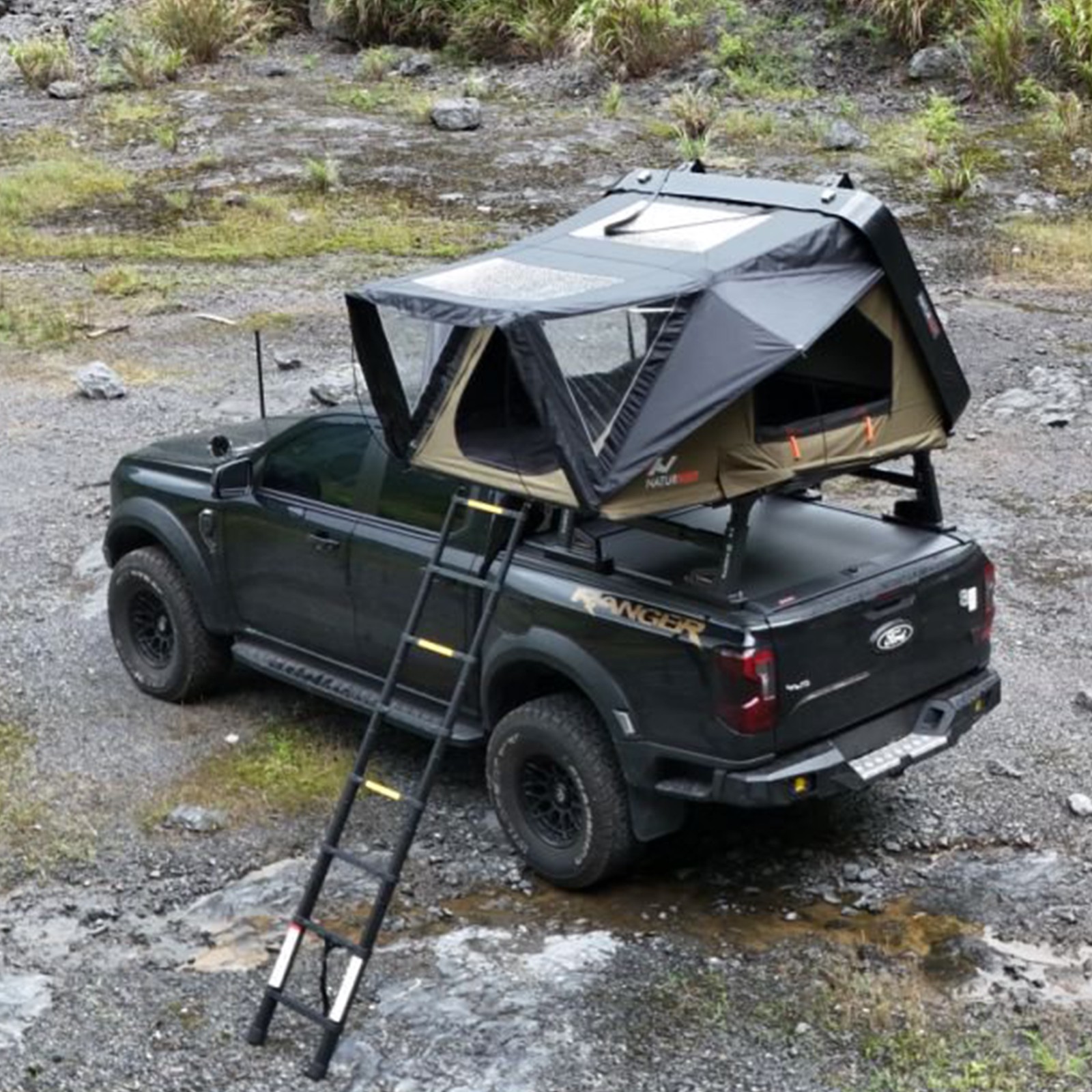 Naturnest Roof Top Tent Hardshell Pop-up Rooftop Tent Outdoor Camping Tent