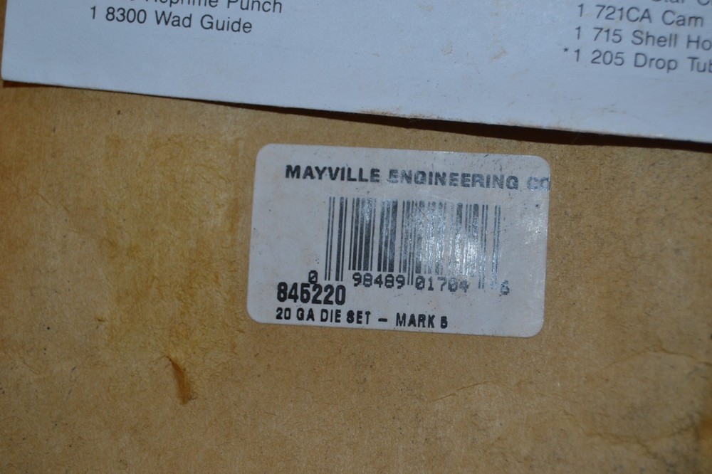 COMPLETE MEC JR. SHOTSHELL LOADER 20 GAUGE RELOADING CONVERSION KIT P/N 845220