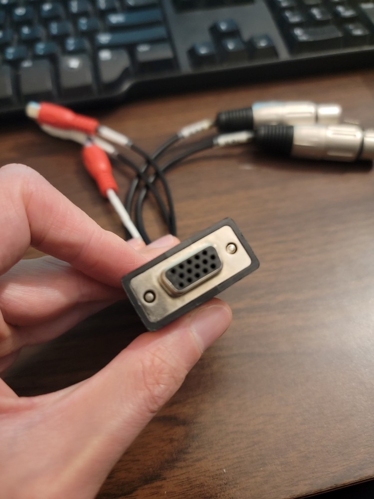 Sonic Foundry Mediasite Breakout Audio XLR RCA Cable