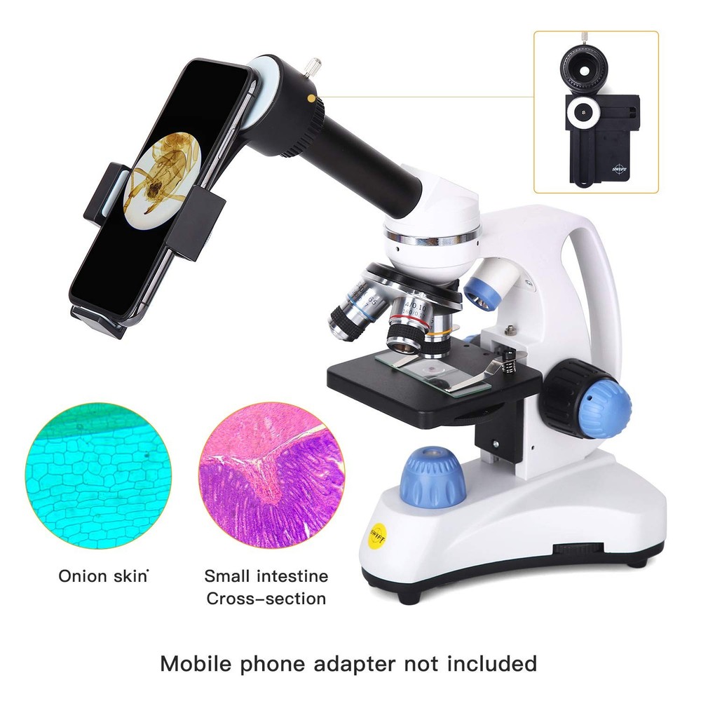 Microscope SW150,Compound Student Microscope,40X-1000X,Monocular Head,Coarse ...