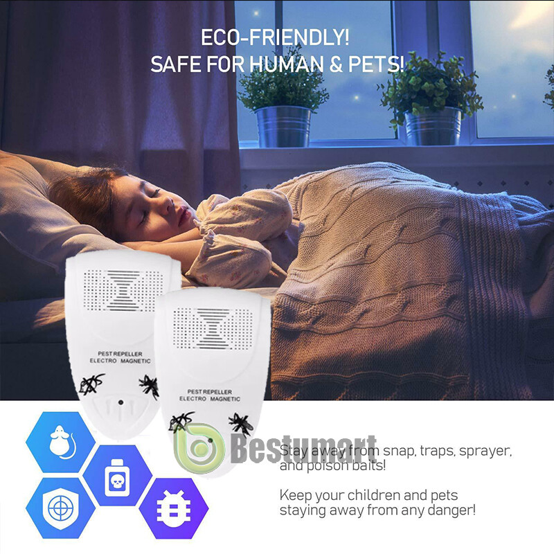 Safe Electronic Ultrasonic Anti Mouse Bug Mosquito Flea Cockroach Pest Repeller