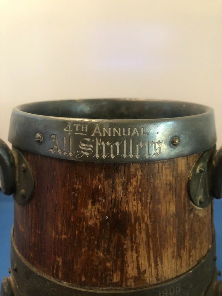 1905 Original Antique billiards pool trophy Stein
