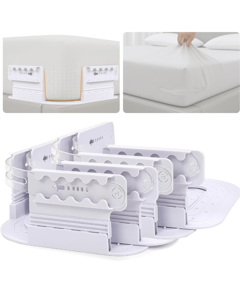 breakdark Bed Sheet Holders for Corners, Adjustable Lock Sheet Holders,...