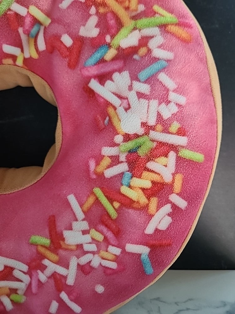 Pink Sprinkle Donut Pillow