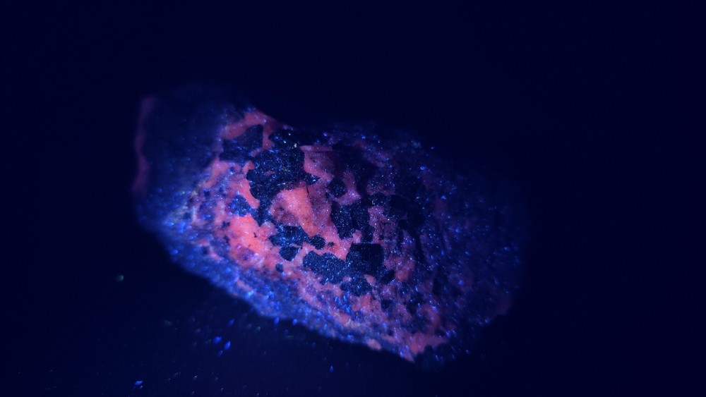 UV Reactive Pyrite On Calcite Specimen