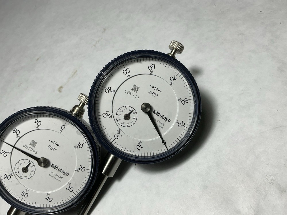 (2) Mitutoyo No. 2416S Dial Indicator