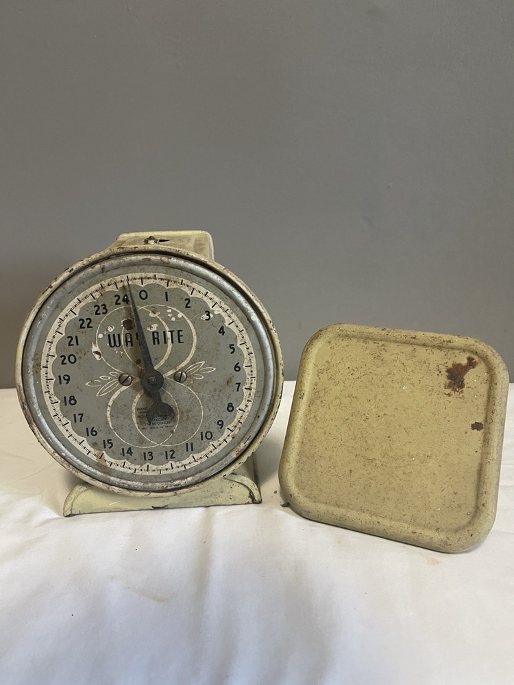 Vintage Way Rite Kitchen Scale Farmhouse Rustic Style 25 Lbs