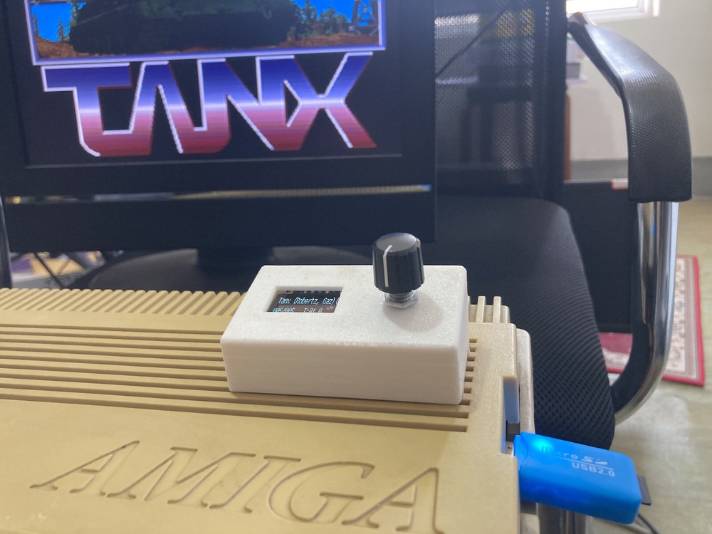 Amiga 600 Gotek USB Floppy Drive Emulator Complete Kit - Large OLED, Bracket etc