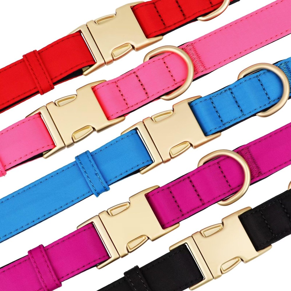 Soft Padded Dog Collars for Medium Dogs Adjustable Quick Released Dog Collar ...