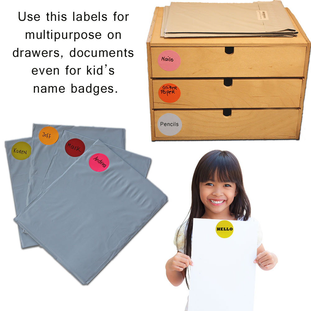 Round 2 Inch Stickers 50mm Color Coding Dot Labels Jars Storage Identification