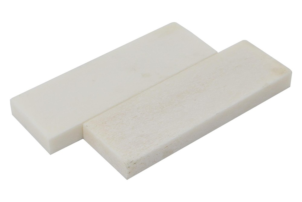 Bone Nut Blanks - 2.5" x 13/16" x .25" - White - 2 pack - Large