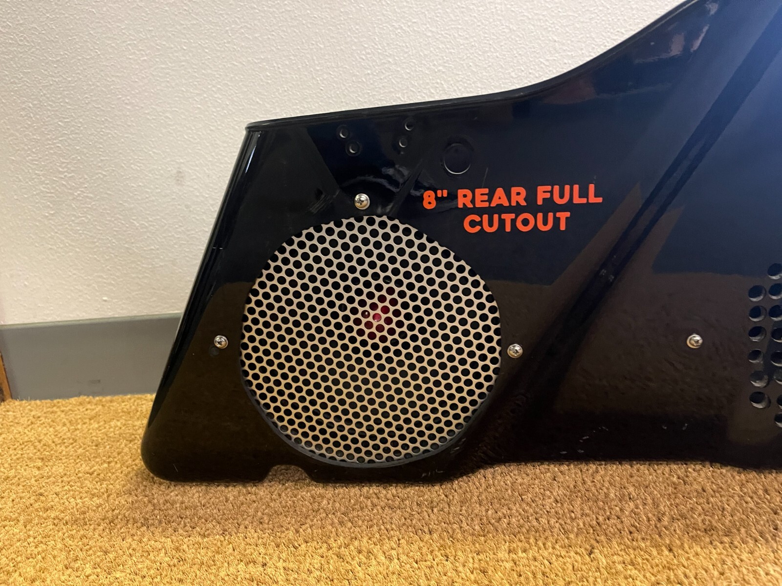 8" Rear Harley Saddlebag Speaker Mounting Ring Adapters w/GRILLS 1994-2013