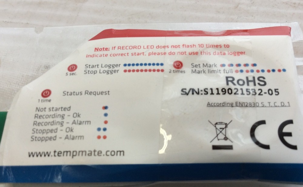 Tempmate-S1 S1C10A0100 110 Days Log Temperature Data Logger
