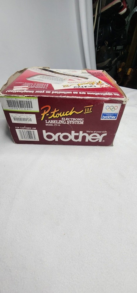 Brother P-Touch III PT-10 Electronic Label Maker System Tested In Box No Cable