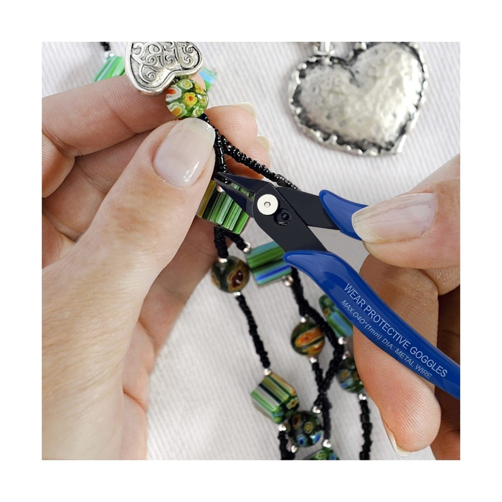 KAIHAOWIN Micro Wire Cutters with Spring, 2 Pack, 5 inch Precision Mini Flush...