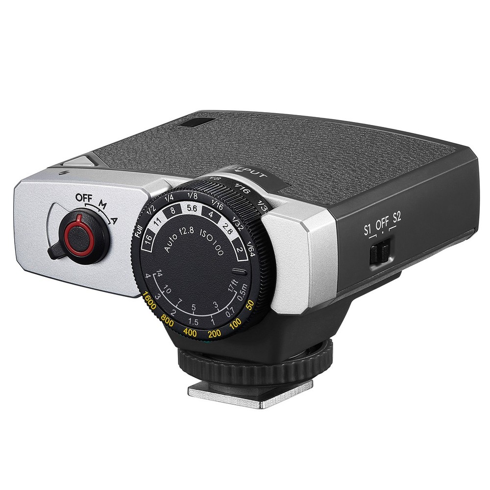 Flashpoint FlashBack Lux Junior Retro Camera Flash (Black), Godox Lux Junior