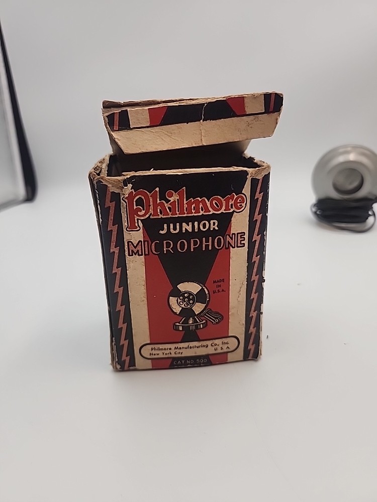 Vintage Philmore Junior Microphone with Original Box