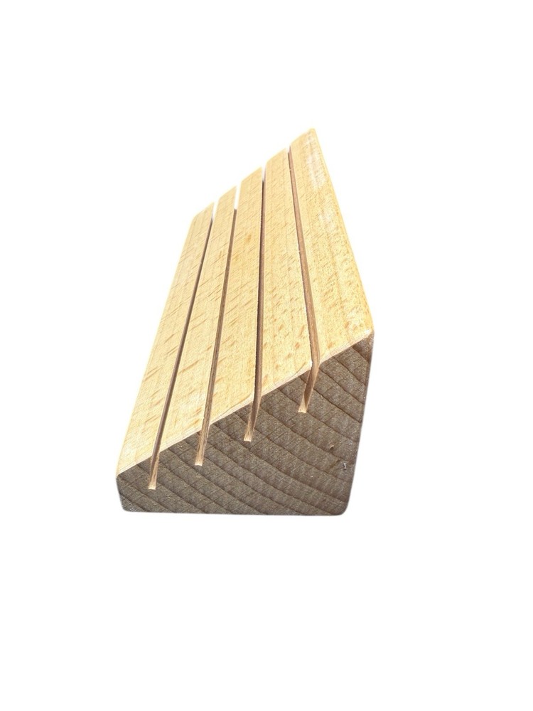 Standard Size Solid Beech Playing Card Holder 2 Piece Set Game Night NIB