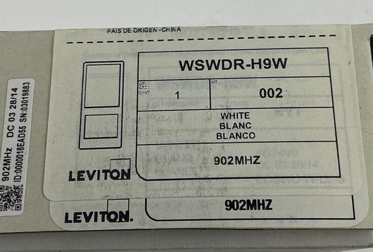 LEVITON WSWDR-H9W MOTION SENSOR